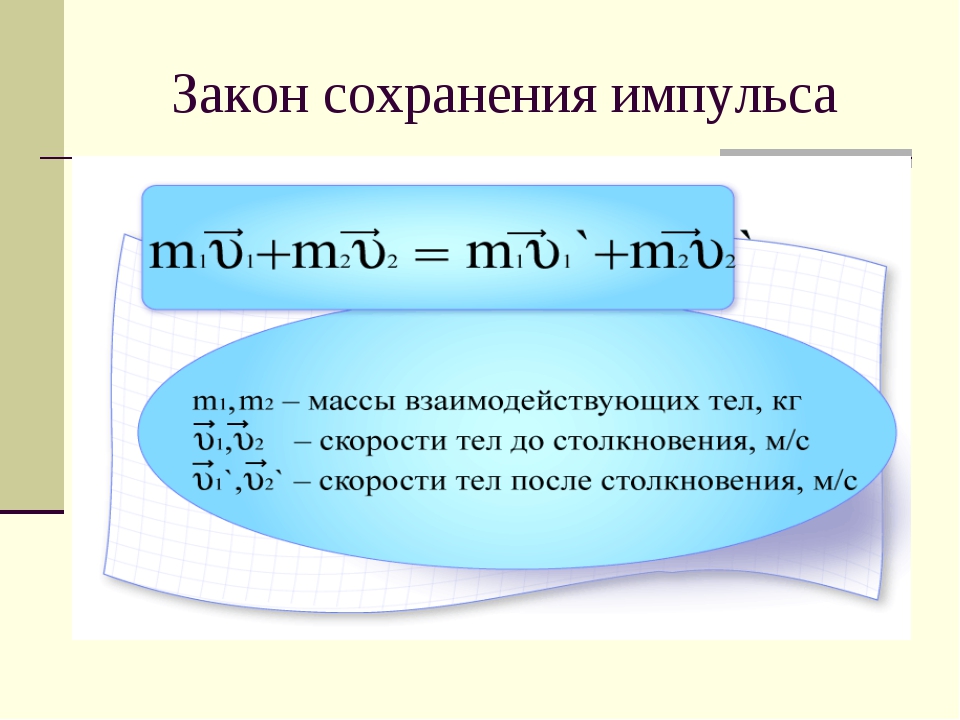 Закон 11.1. Формулы по сохранению импульса. Формула и формулировка закона сохранения импульса. Сохранение импульса тела формула.