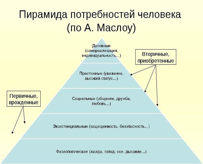 Пирамида потребностей маслоу: теория, примеры, уровни, физиологические потребности :: syl.ru