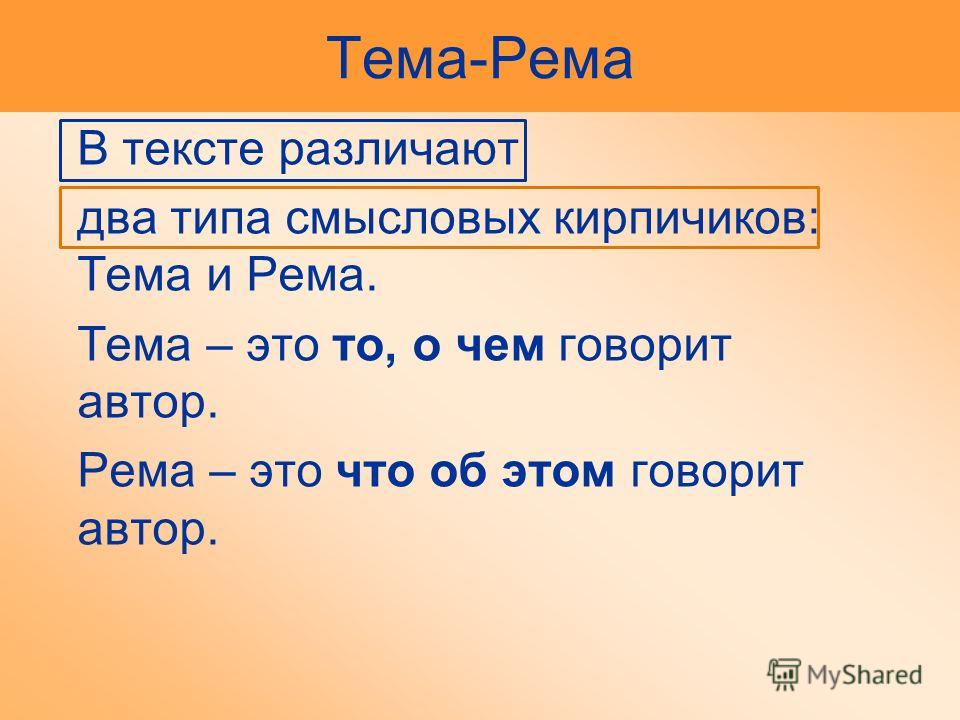 2 типа в 1 текст. Тема и Рема. Тема и Рема примеры. Тема и Рема в русском языке. Тема и Рема в предложении.